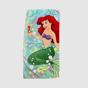 Disney Store The Little Mermaid Ariel Cotton Beach Towel 28"x56”